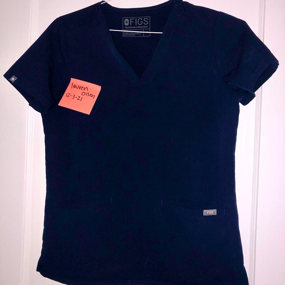 Figs xs casma top navy